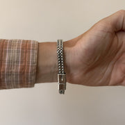 Silver Mesh Chain Magnetic Bracelet