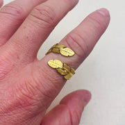 Gold Feather Wrap Ring