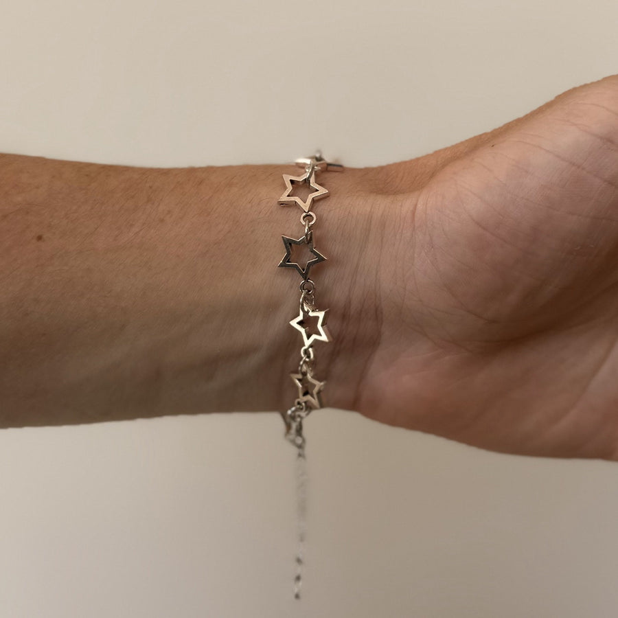 Silver Star Chain Bracelet