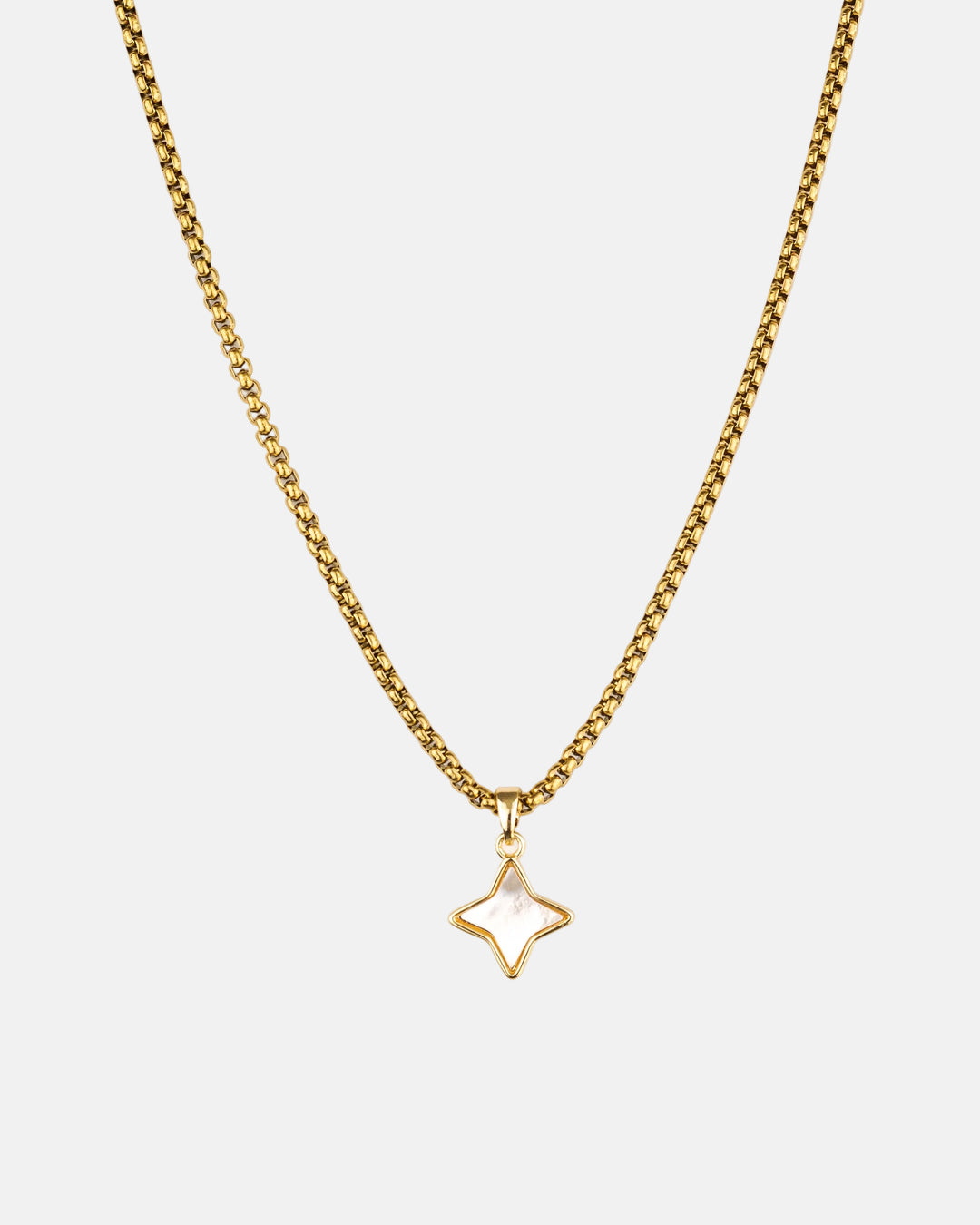 White Opal Star Necklace