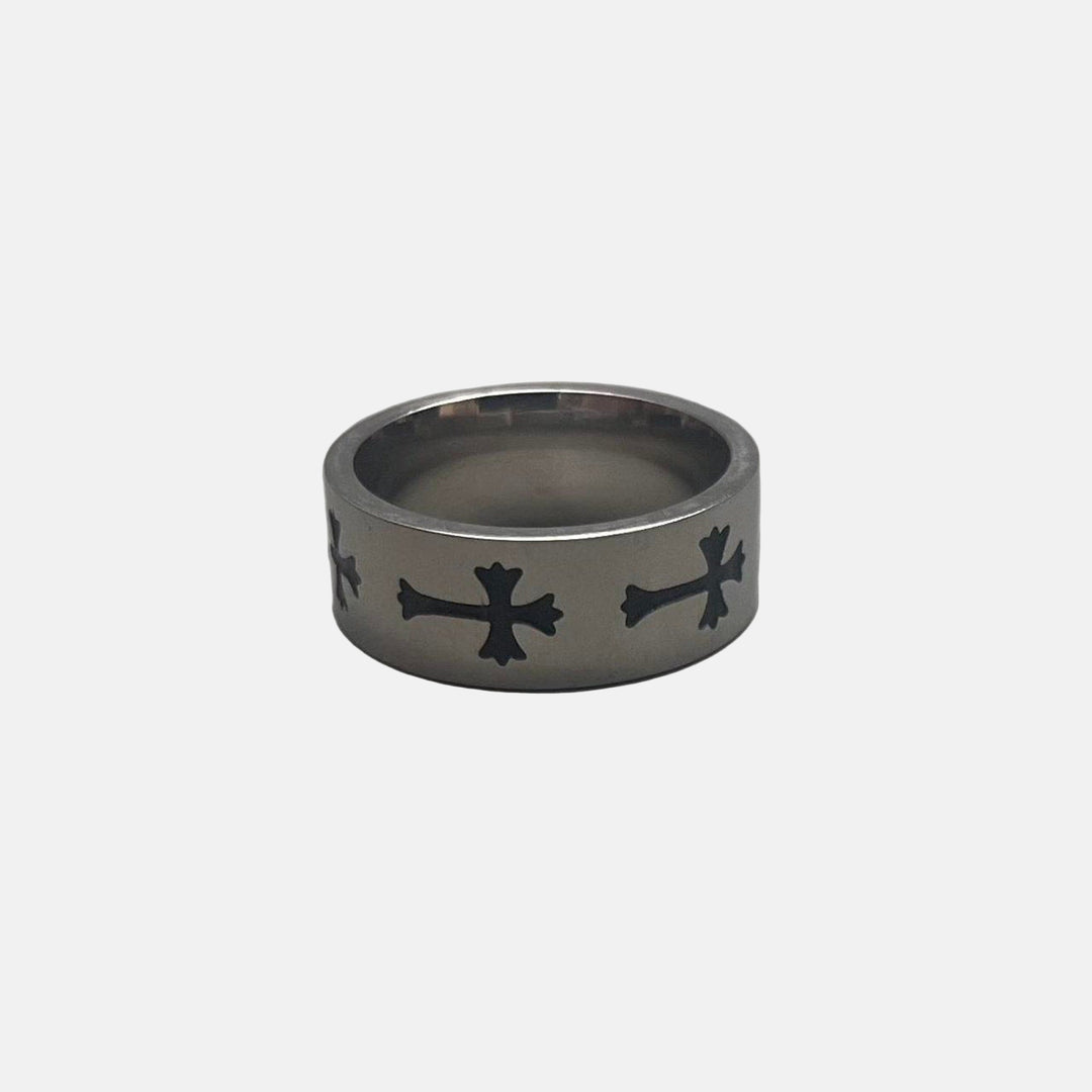 Silver Cross Band Ring - Rynor