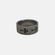Silver Cross Band Ring