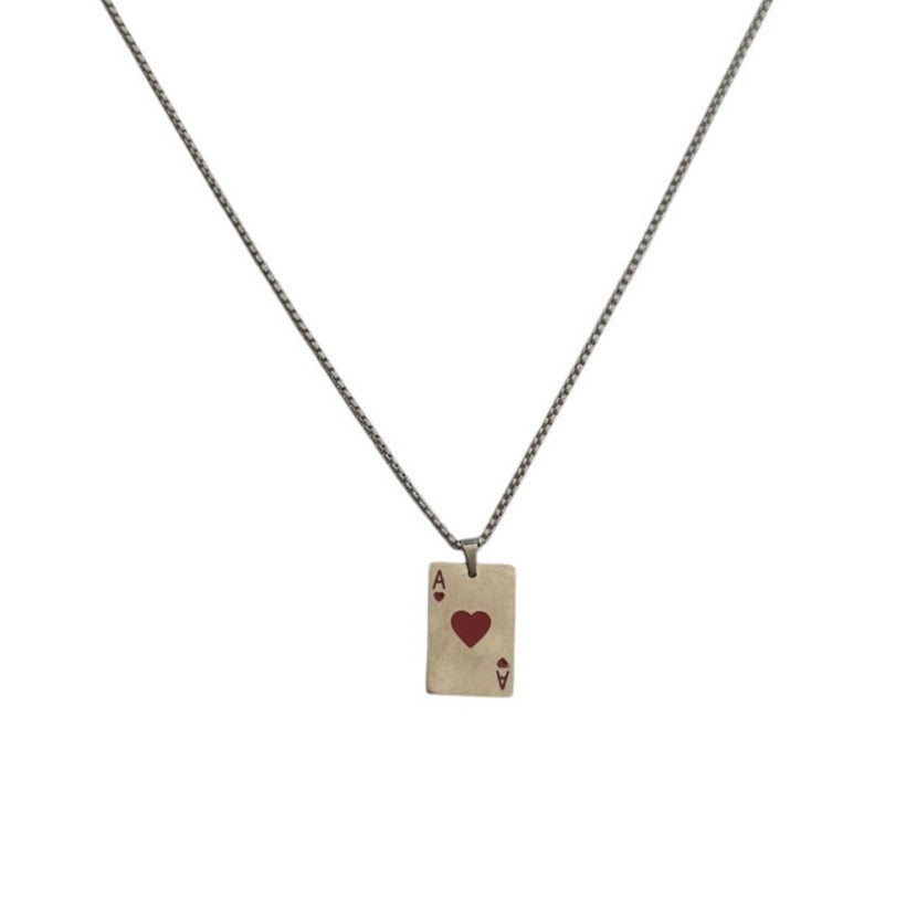 Ace of Hearts Pendant Necklace