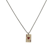 Ace of Hearts Pendant Necklace