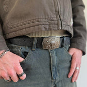 Black Western Buckle Belt