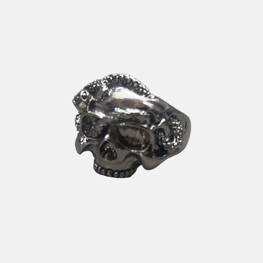 Silver Lion Head Ring