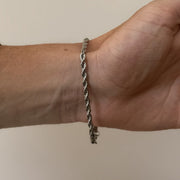 Silver Twisted Rope Bracelet