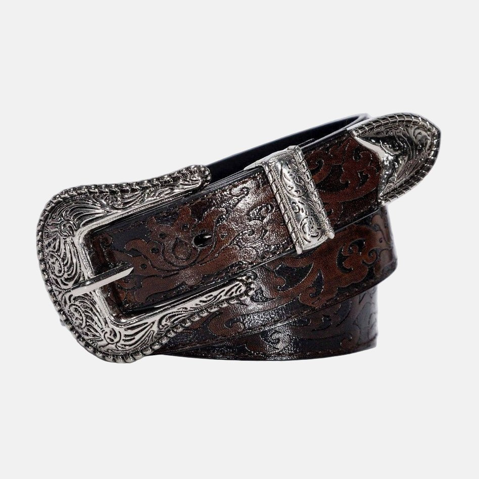 Silver Buckle Western Belt - Rynor