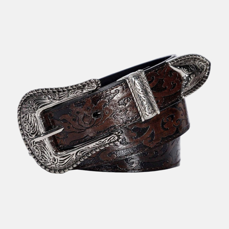 Silver Buckle Western Belt