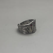 Silver Ace Adjustable Ring