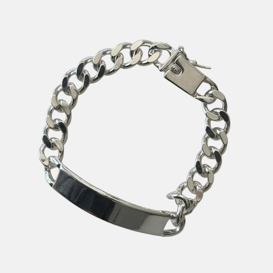Silver ID Plate Bracelet