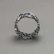 Silver Gothic Link Ring
