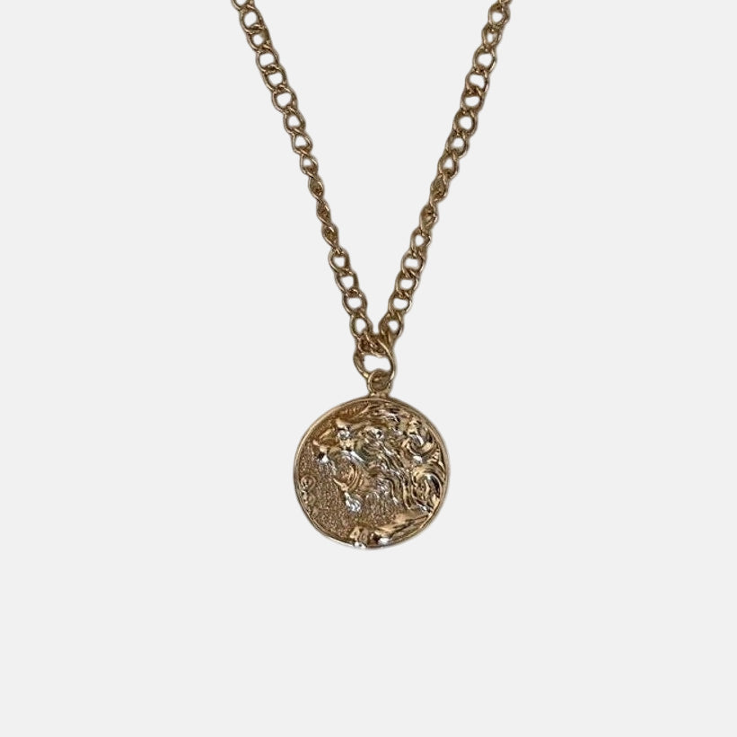 Gold Coin Pendant Necklace