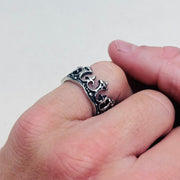 Silver Gothic Crown Ring