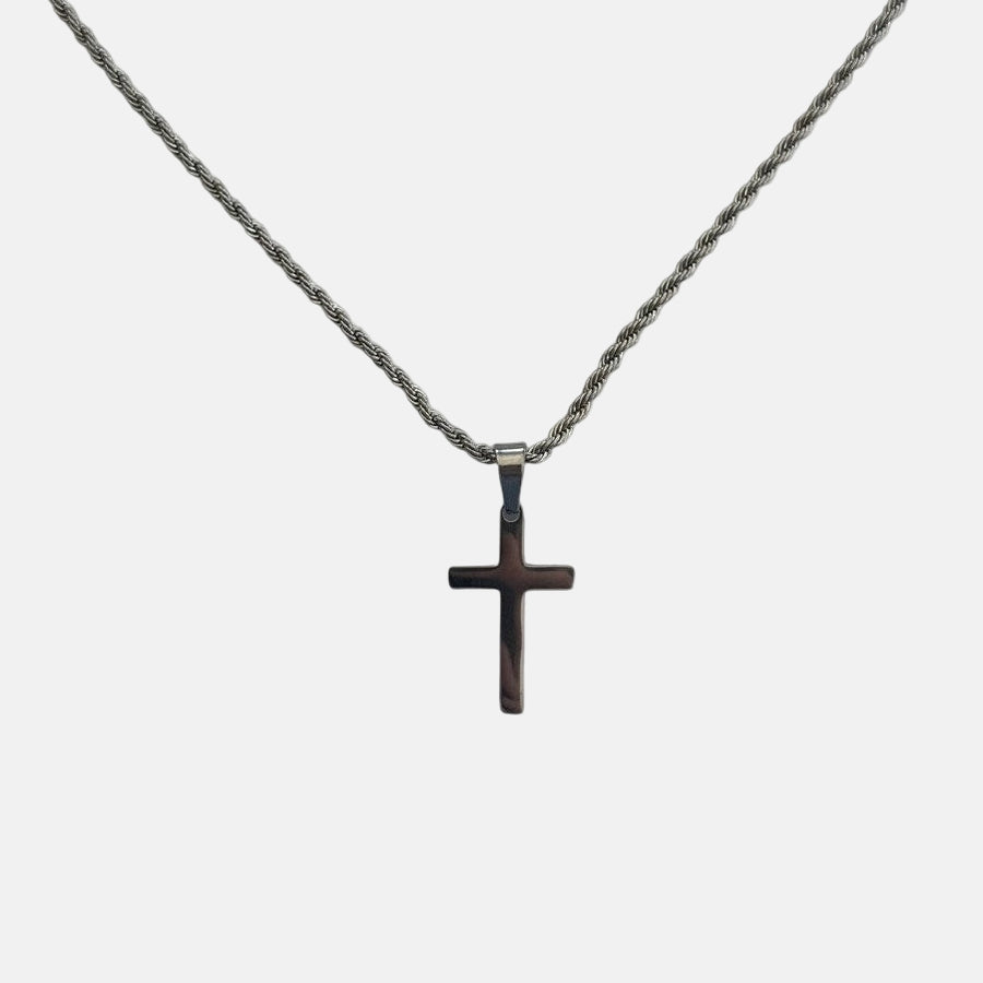 Black Cross Pendant Necklace