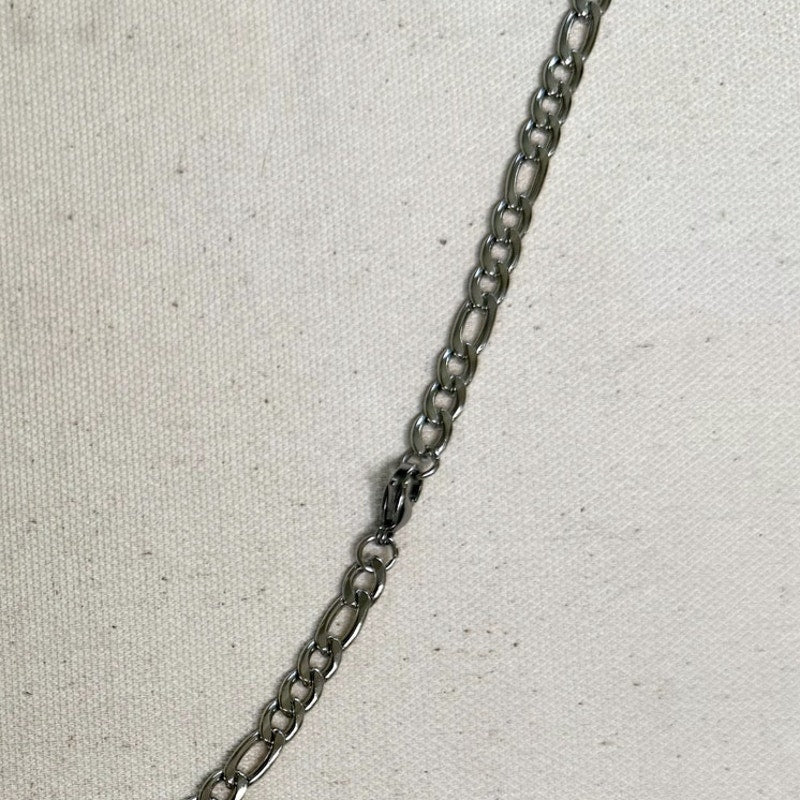 Y2K Silver 925 Stainless Steel Cuban Link Chain Necklace 20 Inch Vintage Unisex New
