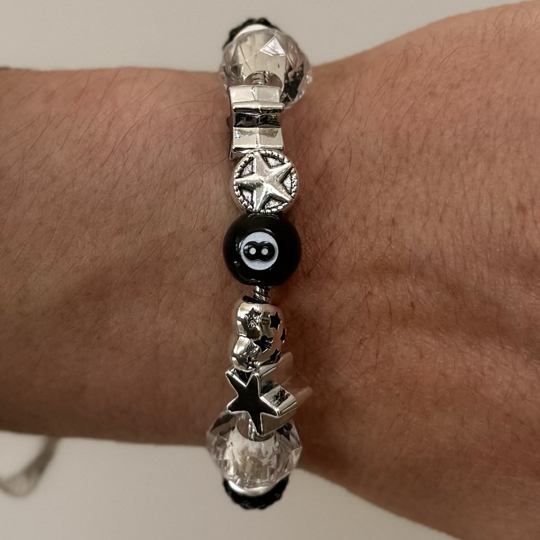 Silver Black Charm Bracelet - Rynor