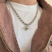 Star Pendant Ball Chain Necklace