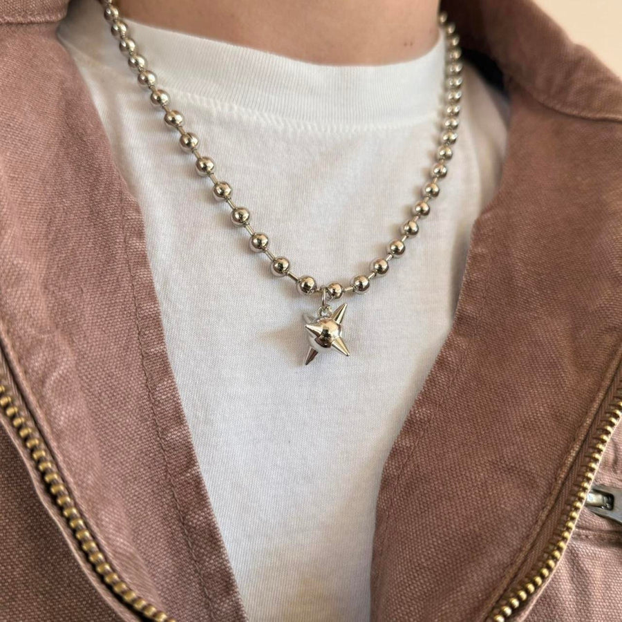 Star Pendant Ball Chain Necklace