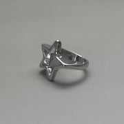 Silver Open Star Ring