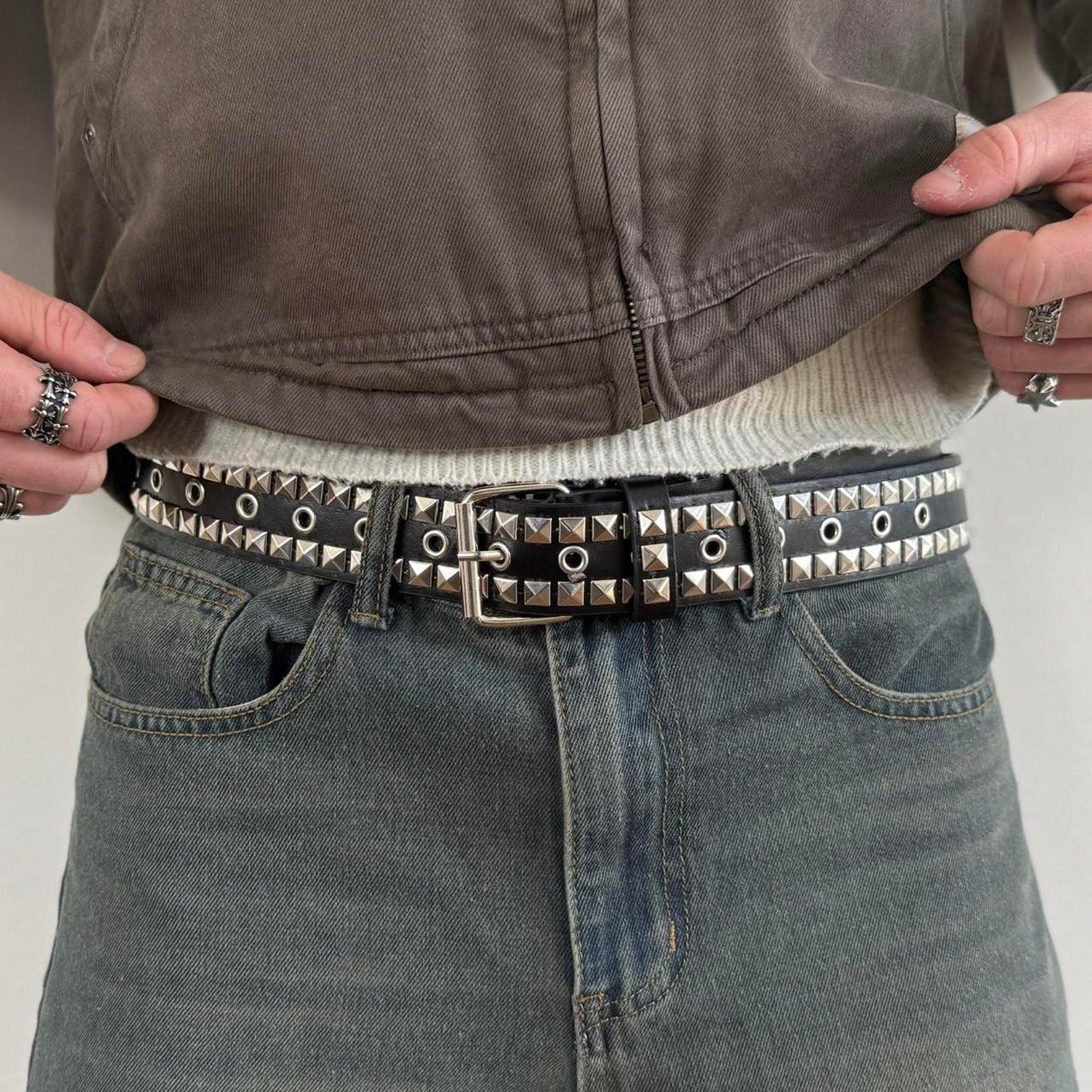 Double Row Studded Belt