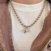 Star Pendant Ball Chain Necklace