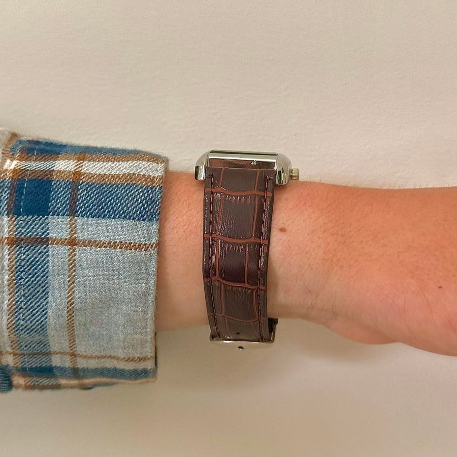 Brown Dial Leather Watch