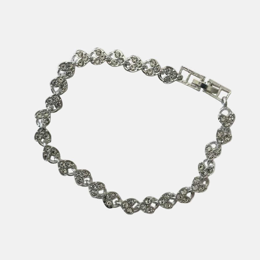 Silver Heart Chain Bracelet