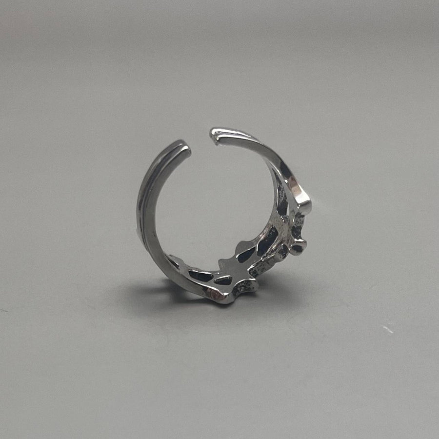 Silver Star Cross Ring