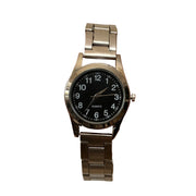 Silver Black Dial Watch