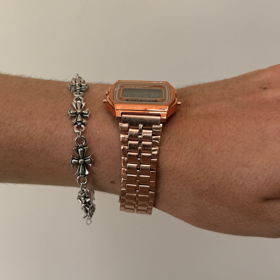 Rose Gold Digital Quartz Watch