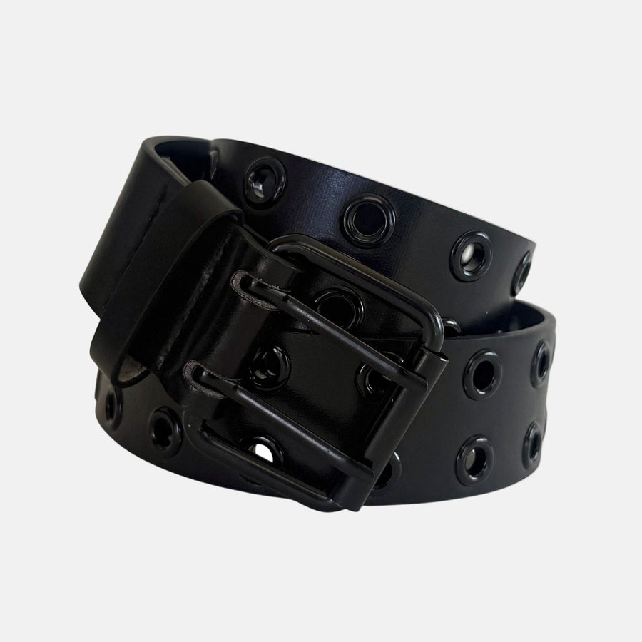 Black Double Grommet Belt