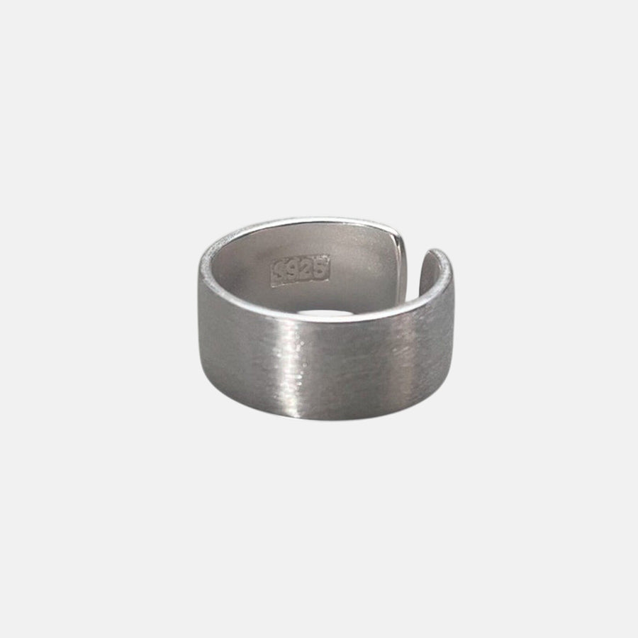 Wide Matte Adjustable Band Ring