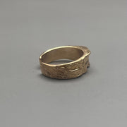 Gold Textured Wrap Ring