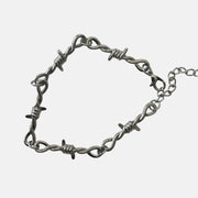 Silver Barbed Wire Bracelet
