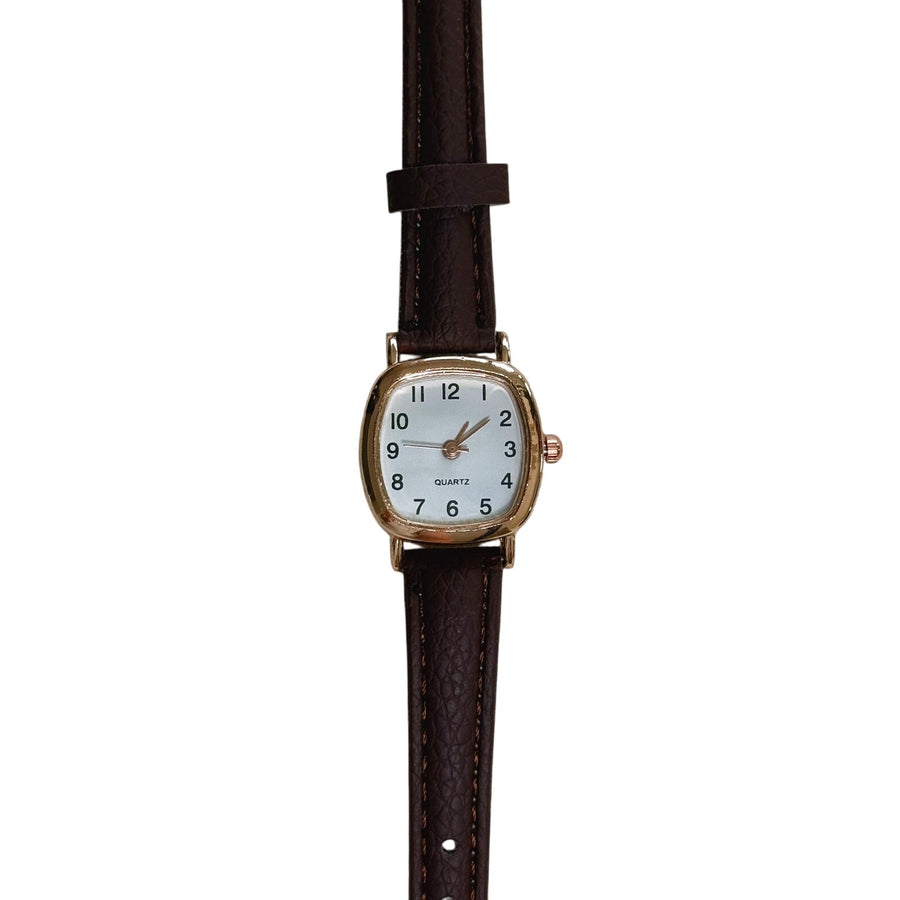 White Dial Leather Watch