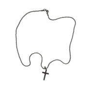 Black Cross Pendant Necklace