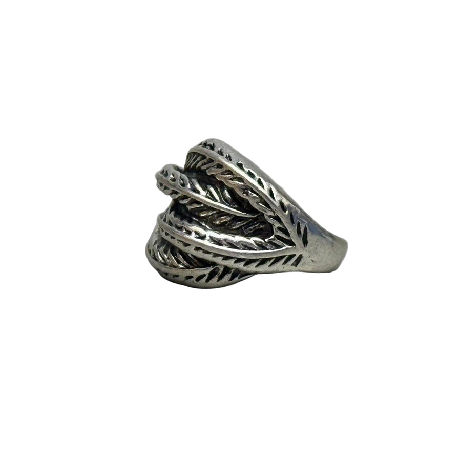Silver Textured Wrap Ring