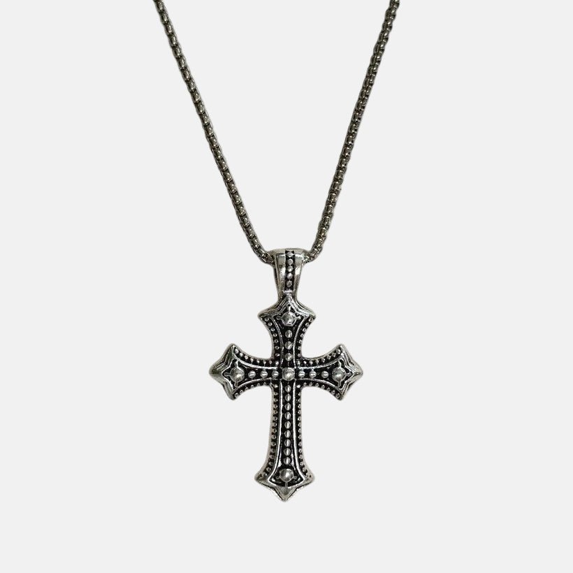 Ornate Gothic Cross Necklace - Rynor