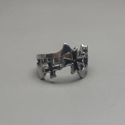 Silver Star Cross Ring