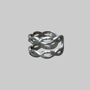 Silver Wave Link Ring