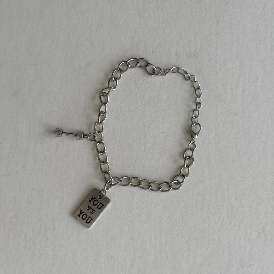 Silver Lock Charm Bracelet