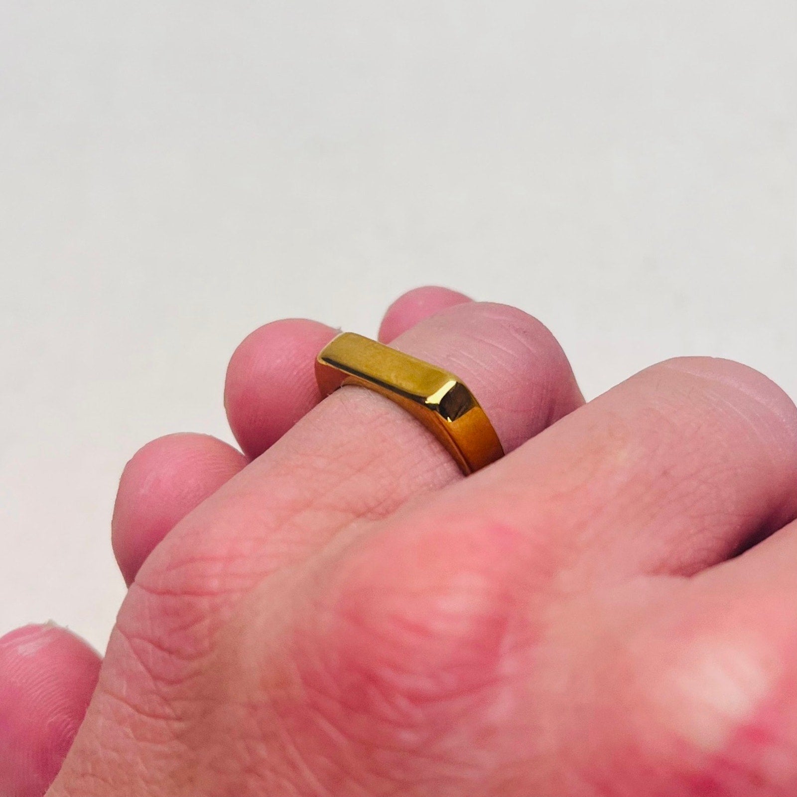 Minimalist Rectangular Bar Ring