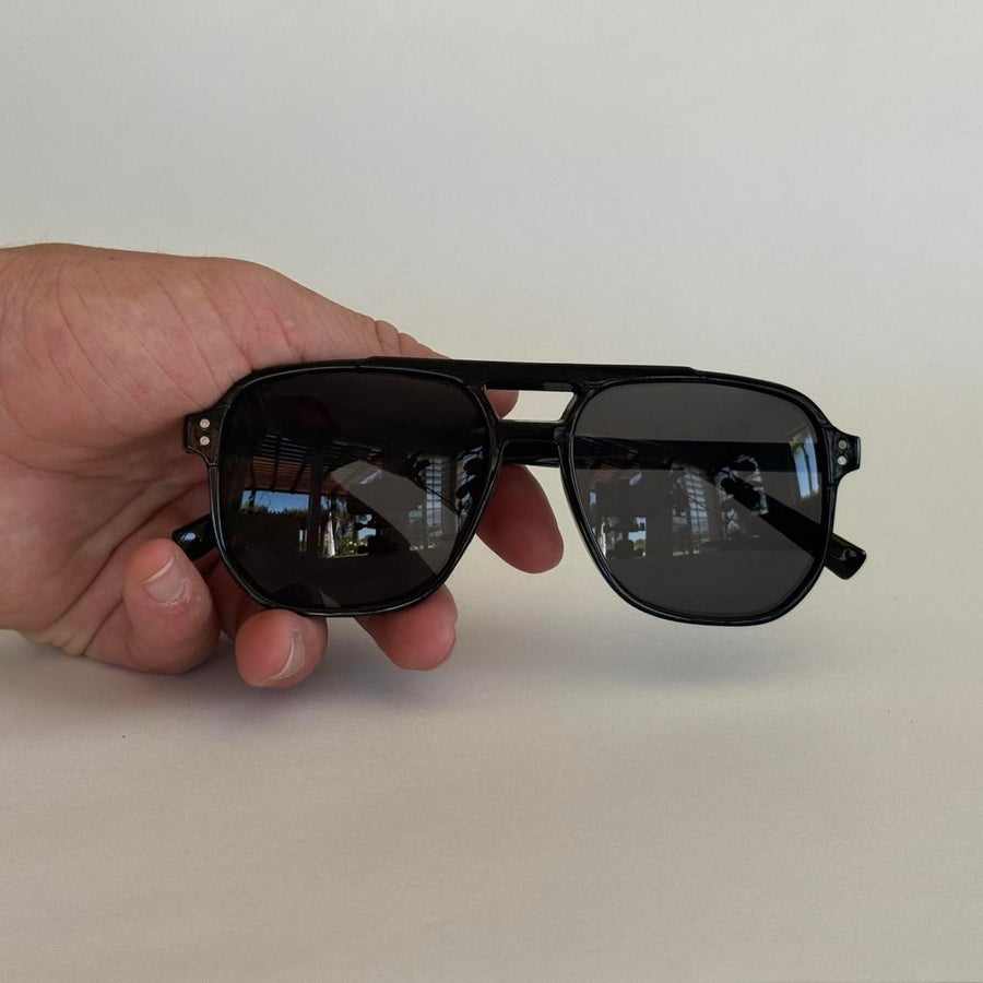 Black Aviator Sunglasses