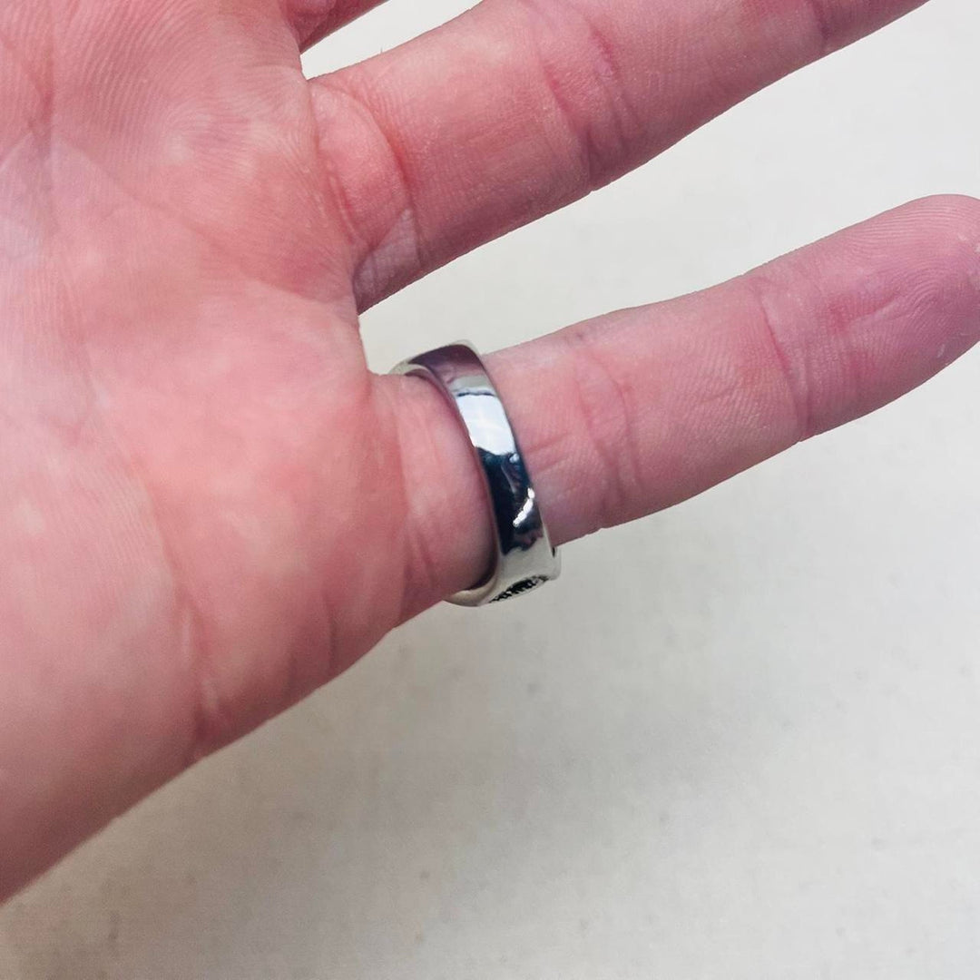 Silver Black Stone Ring - Rynor