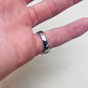 Silver Black Stone Ring