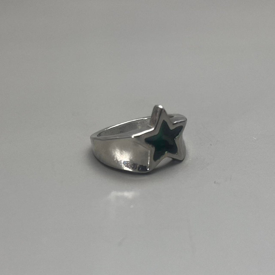 Silver Star Cutout Ring