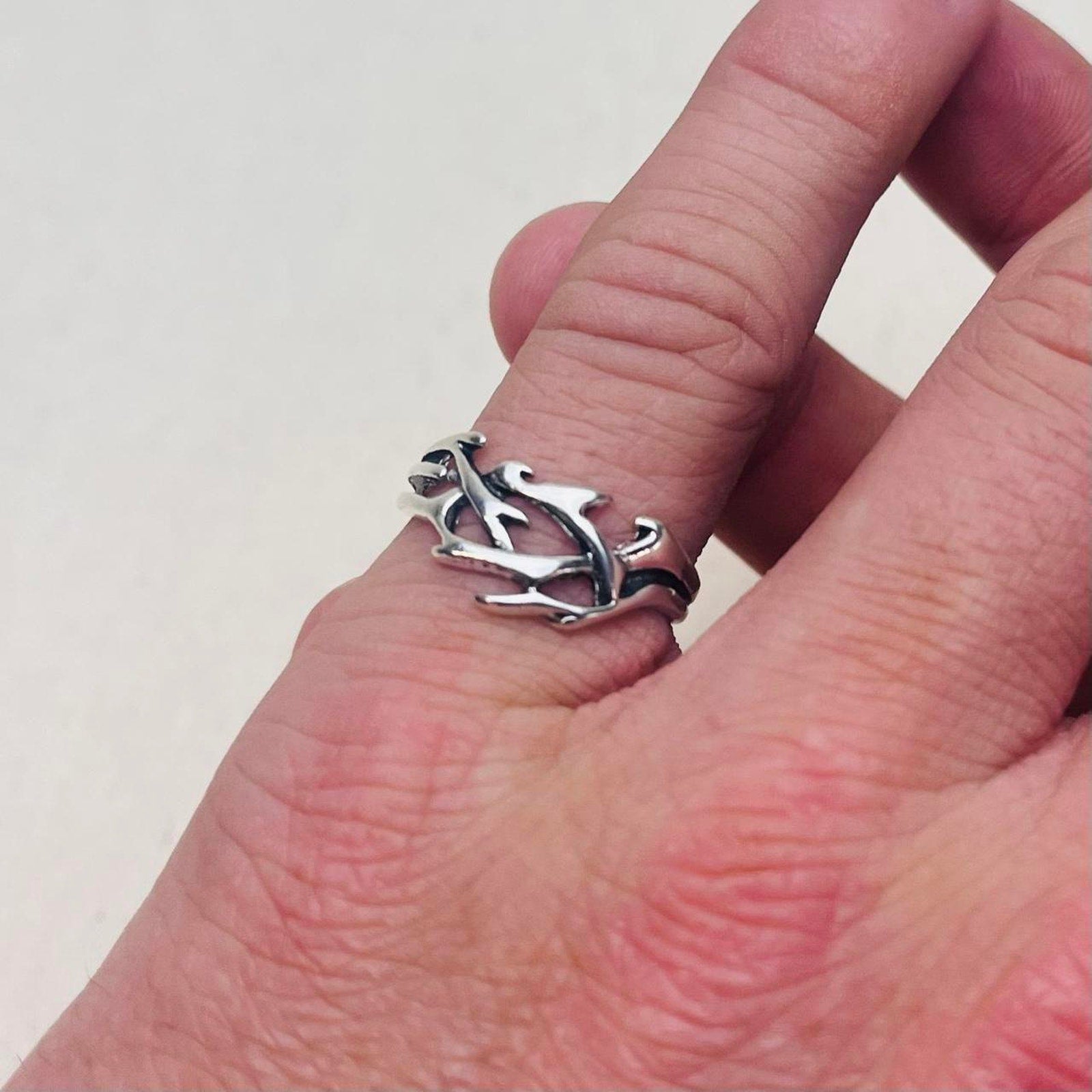 Silver Thorn Band Ring