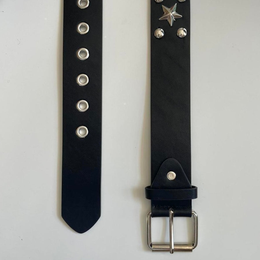 Black Star Studded Belt