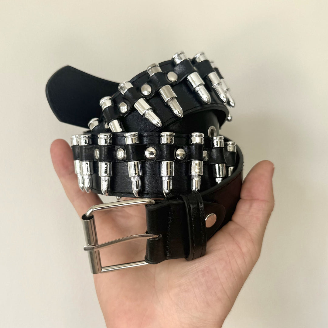 Black Studded Punk Belt - Rynor